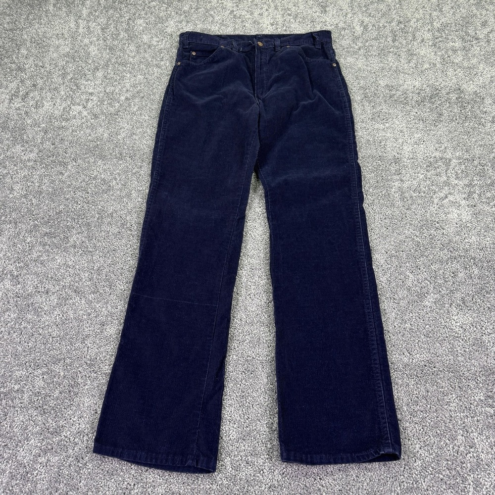 Dakota Pants Mens 35x33 Blue Corduroy Straight Leg 5 Pocket Casual Workwear